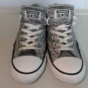 Converse Chuck Taylor All Star Low Top Gray Marled Knit Sneakers Women’s 9